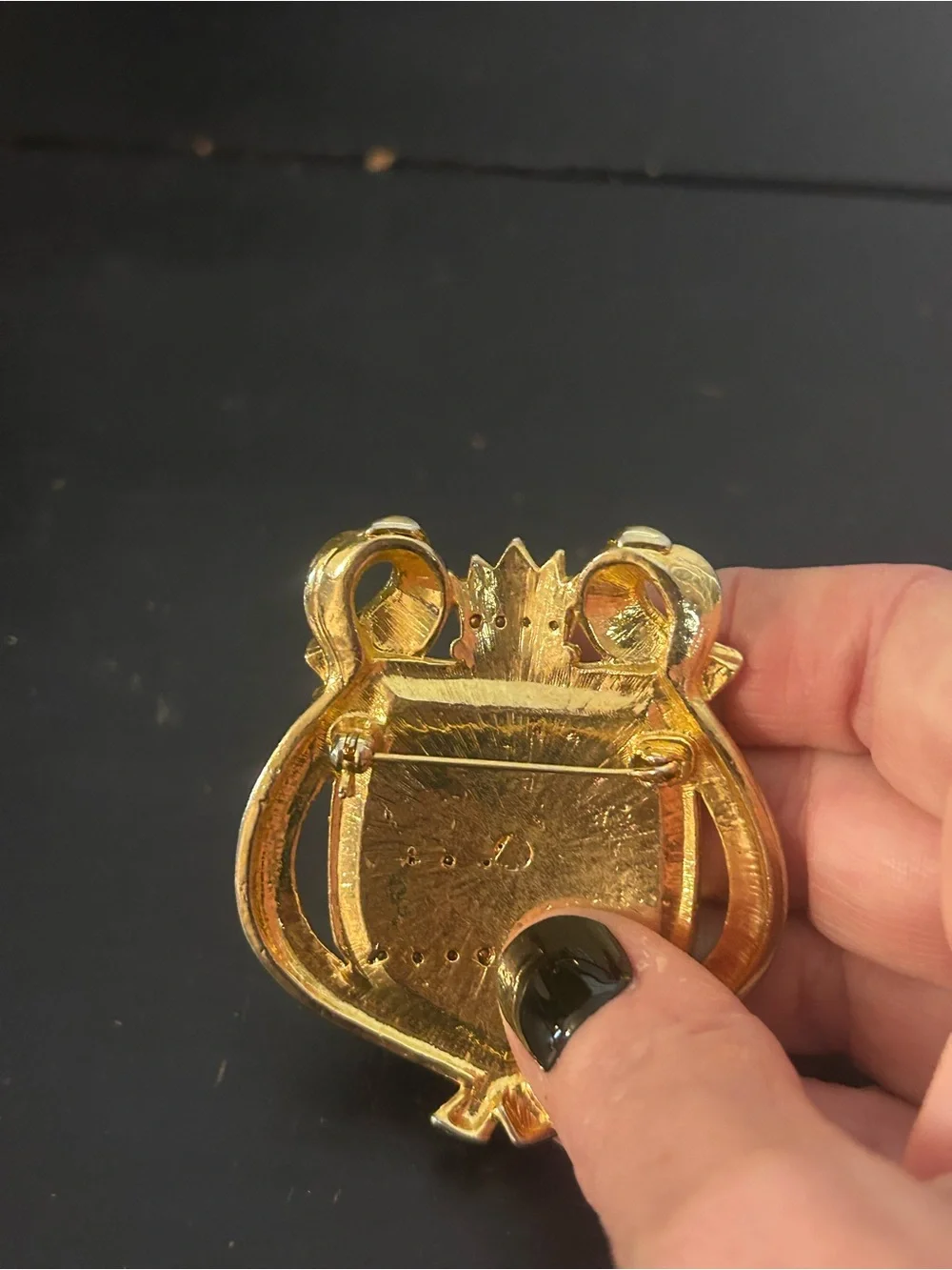 Vintage Heraldic Shield Crest Brooch